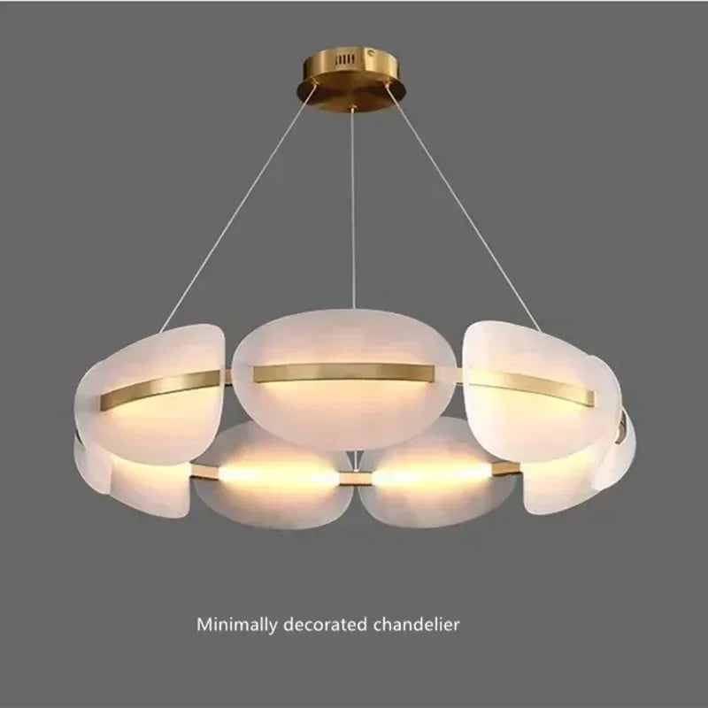 DecorBites™ Acrylic Ring Chandelier for Dining Room - Dimmable