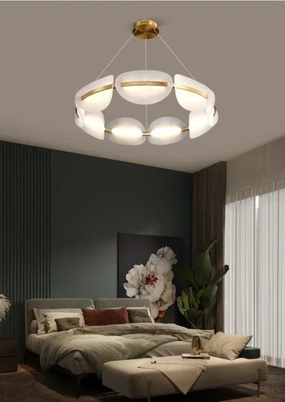 DecorBites™ Acrylic Ring Chandelier for Dining Room - Dimmable