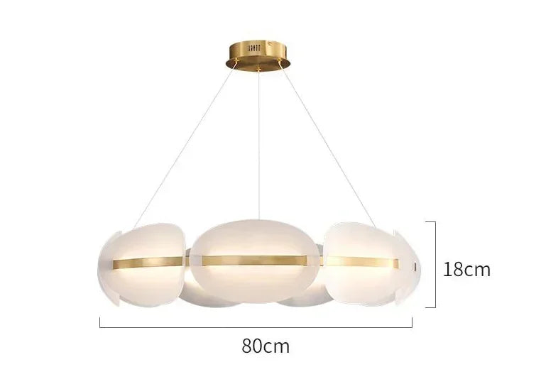 DecorBites™ Acrylic Ring Chandelier for Dining Room - Dimmable