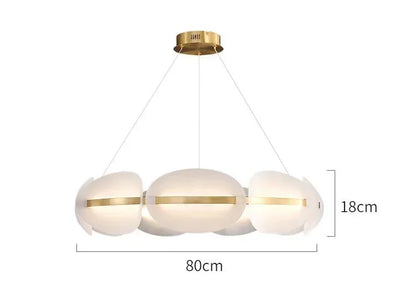 DecorBites™ Acrylic Ring Chandelier for Dining Room - Dimmable