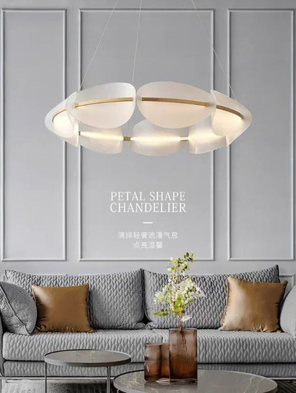 DecorBites™ Acrylic Ring Chandelier for Dining Room - Dimmable