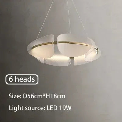 DecorBites™ Acrylic Ring Chandelier for Dining Room - Dimmable