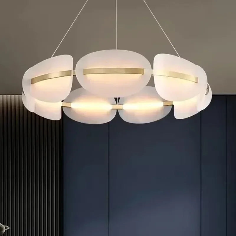 DecorBites™ Acrylic Ring Chandelier for Dining Room - Dimmable