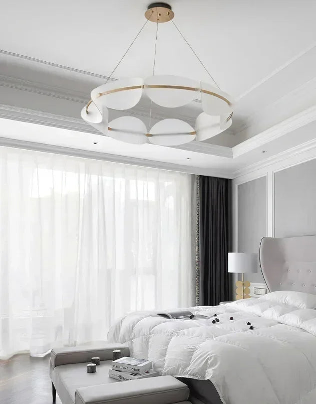 DecorBites™ Acrylic Ring Chandelier for Dining Room - Dimmable