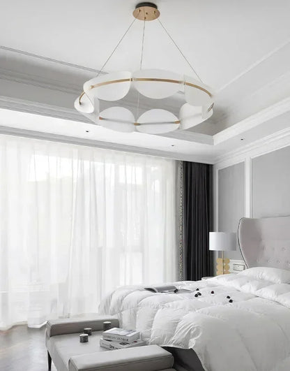 DecorBites™ Acrylic Ring Chandelier for Dining Room - Dimmable