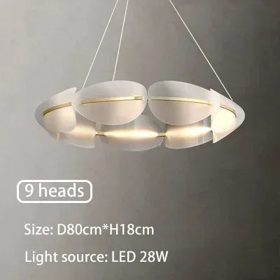 DecorBites™ Acrylic Ring Chandelier for Dining Room - Dimmable