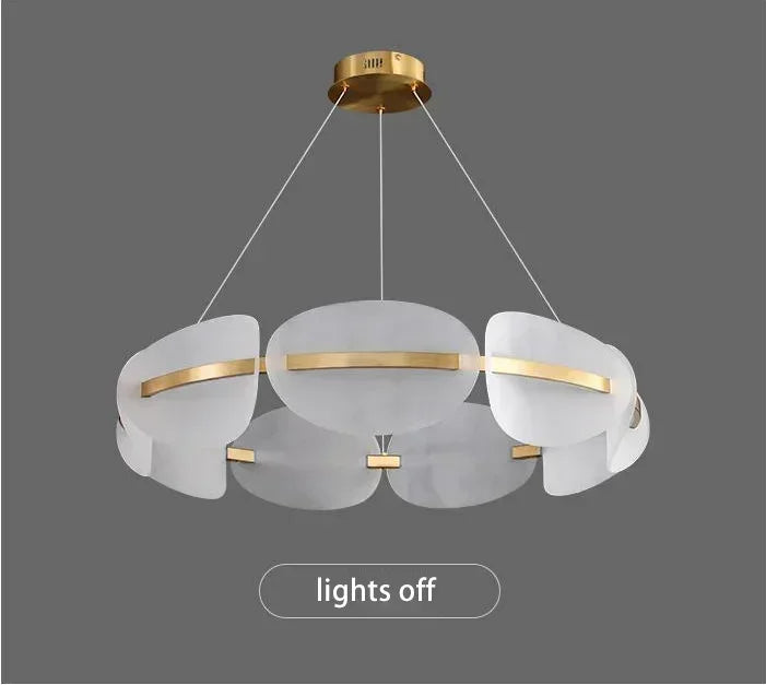 DecorBites™ Acrylic Ring Chandelier for Dining Room - Dimmable