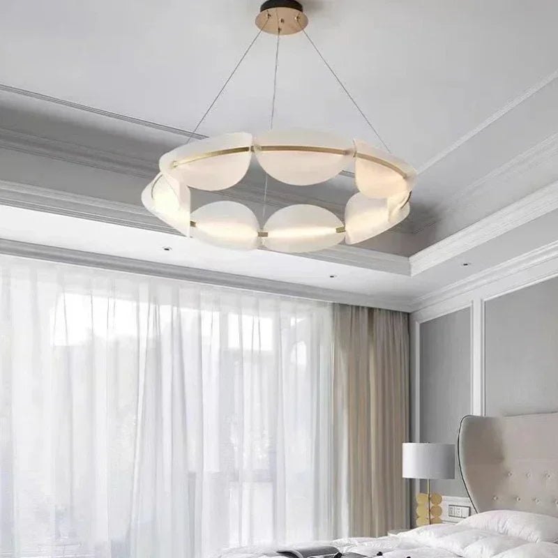 DecorBites™ Acrylic Ring Chandelier for Dining Room - Dimmable