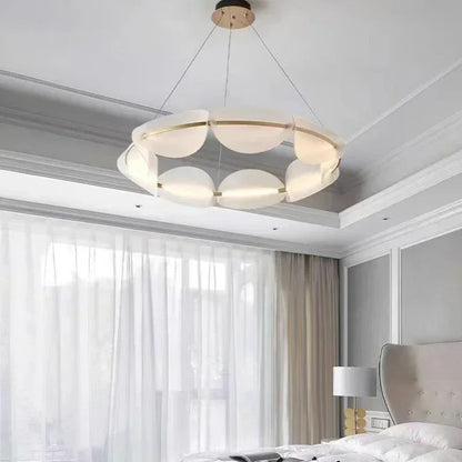 DecorBites™ Acrylic Ring Chandelier for Dining Room - Dimmable