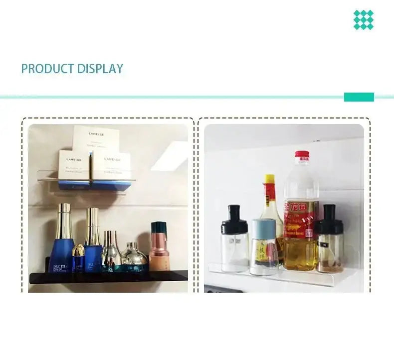 Modern vibrant acrylic wall shelf bedroom home decor