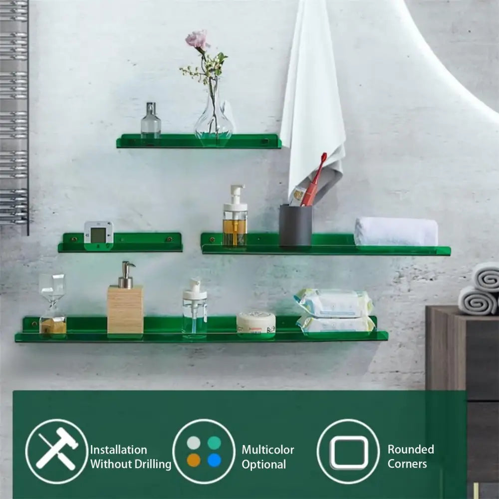 Modern vibrant acrylic wall shelf bedroom home decor
