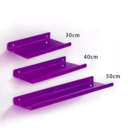 Modern vibrant acrylic wall shelf bedroom home decor