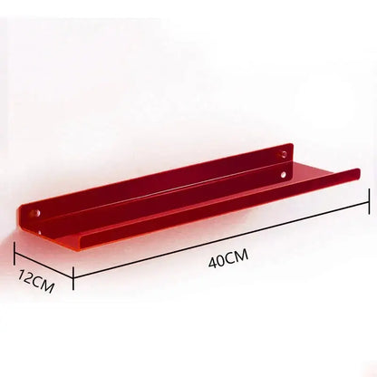 Modern vibrant acrylic wall shelf bedroom home decor