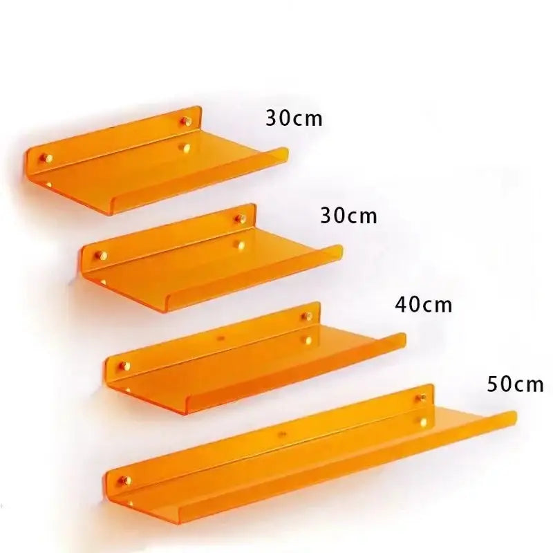 Modern vibrant acrylic wall shelf bedroom home decor