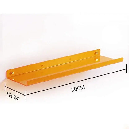 Modern vibrant acrylic wall shelf bedroom home decor