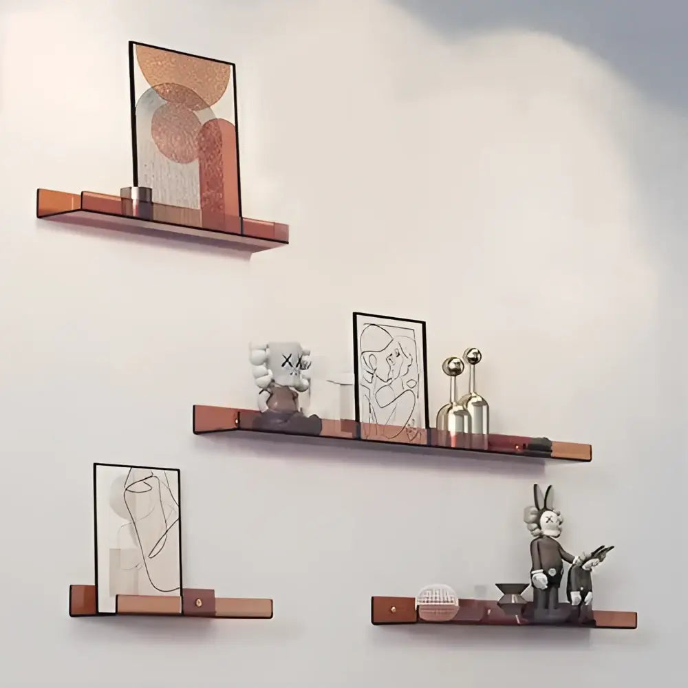 Modern vibrant acrylic wall shelf bedroom home decor
