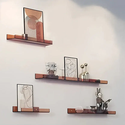 Modern vibrant acrylic wall shelf bedroom home decor