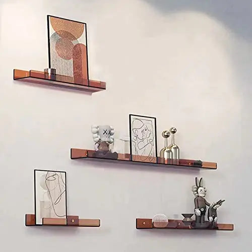 DecorBites™ Acrylic Wall Shelf Organizer for Home Decor