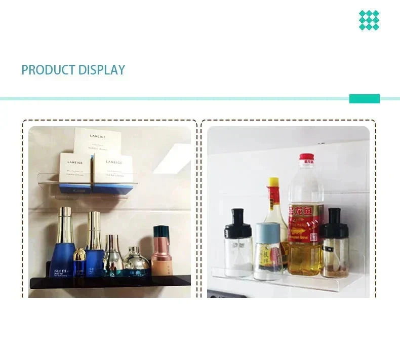 DecorBites™ Acrylic Wall Shelf Organizer for Home Decor