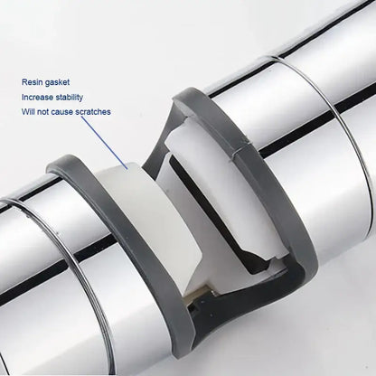 Adjustable chrome and gray shower head holder bathroom slider bracket