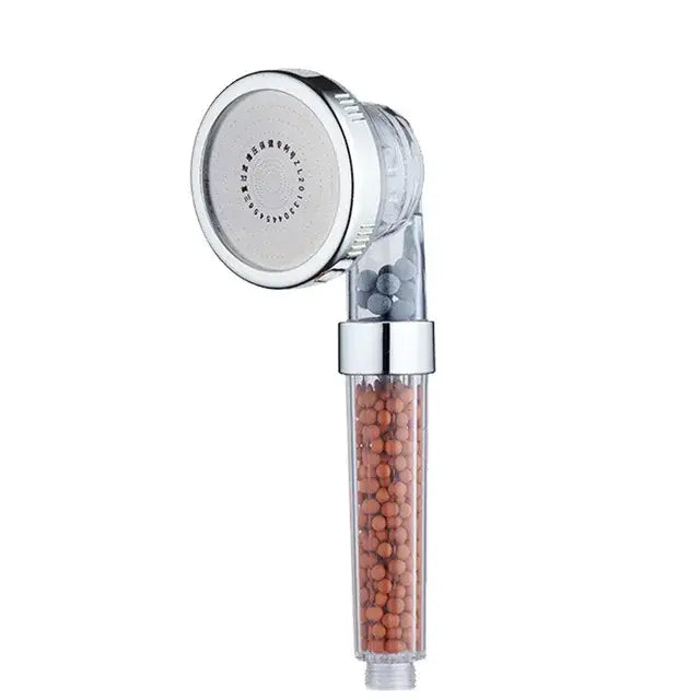 Adjustable high pressure shower head with filter beads for bathroom
