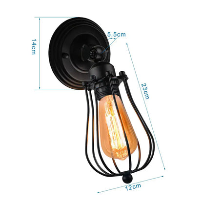 Adjustable industrial wall light in bronze for bedroom and hallway