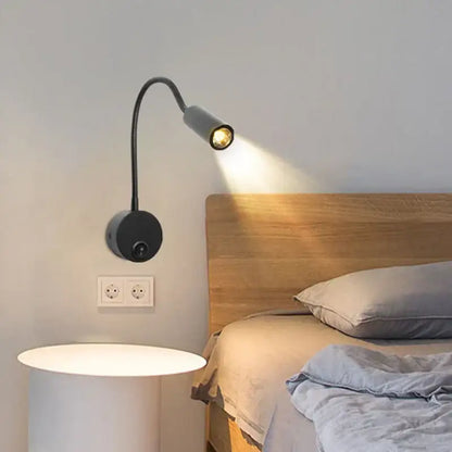 Adjustable led bedside wall sconce bedroom reading lamp
