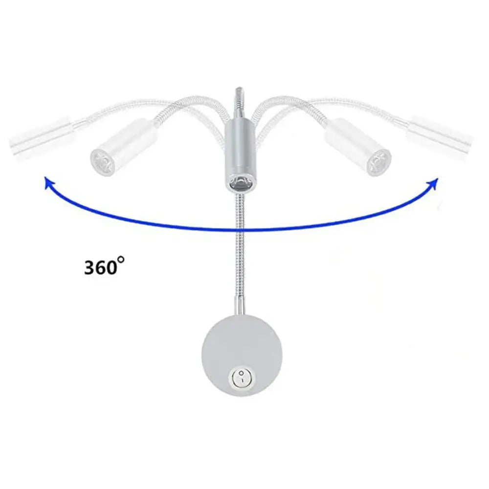 Adjustable led bedside wall sconce bedroom reading lamp