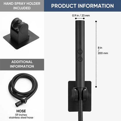 Adjustable matte black stainless steel shower head bathroom spray