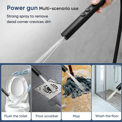 Adjustable matte black stainless steel shower head bathroom spray