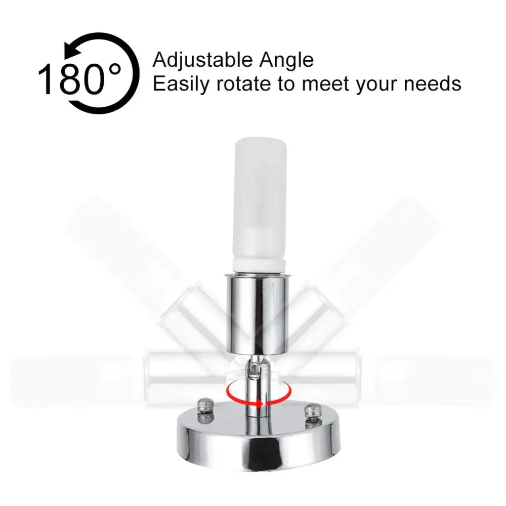 Adjustable metallic e27 ceramic screw wall lamp bedroom spotlight