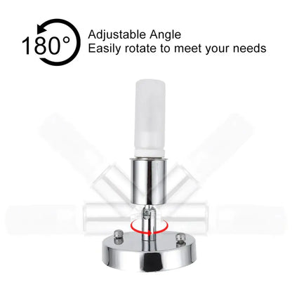 Adjustable metallic e27 ceramic screw wall lamp bedroom spotlight
