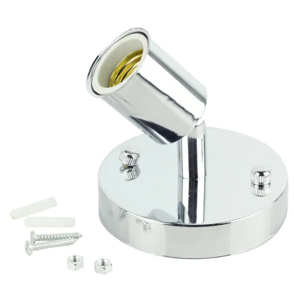 Adjustable metallic e27 ceramic screw wall lamp bedroom spotlight