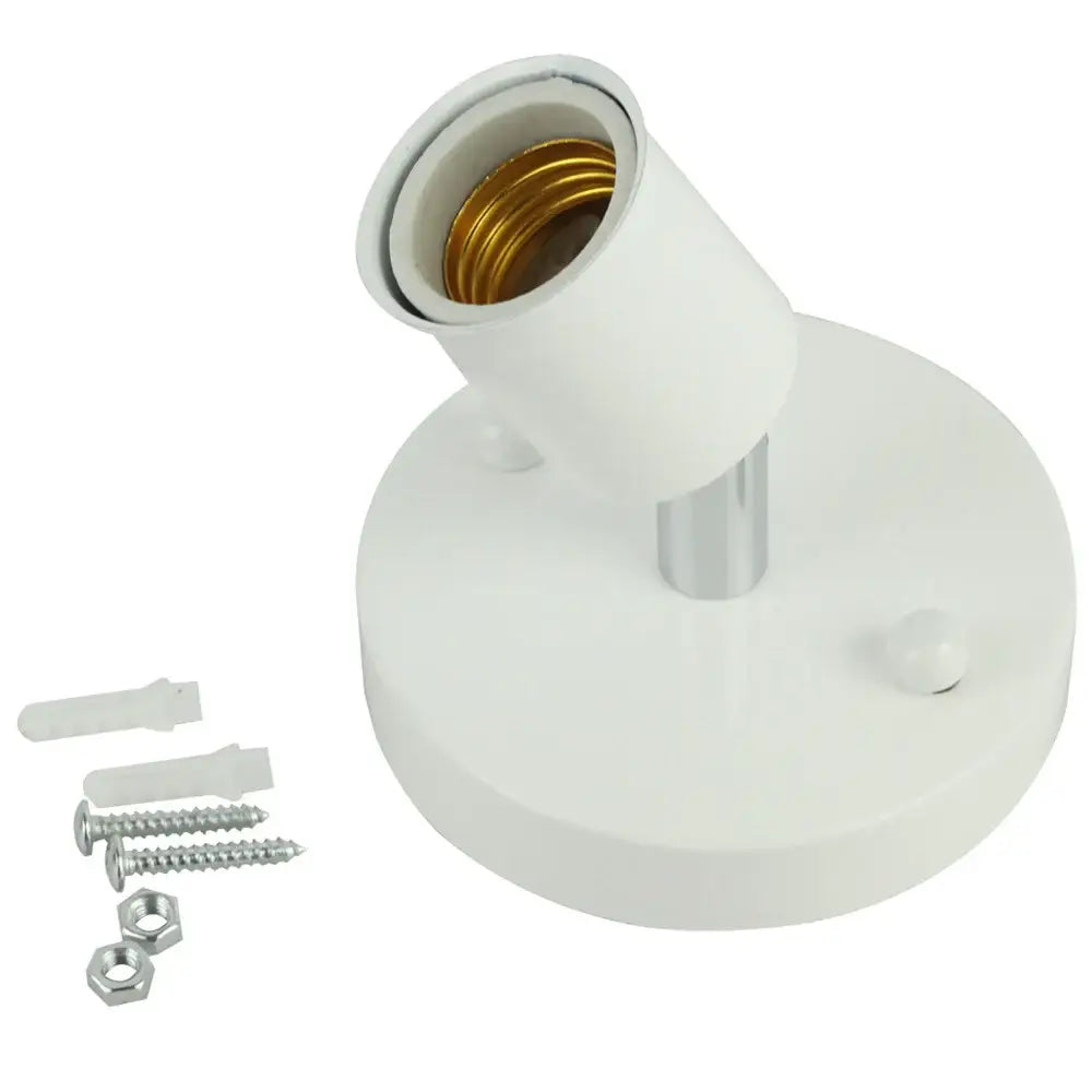 Adjustable metallic e27 ceramic screw wall lamp bedroom spotlight