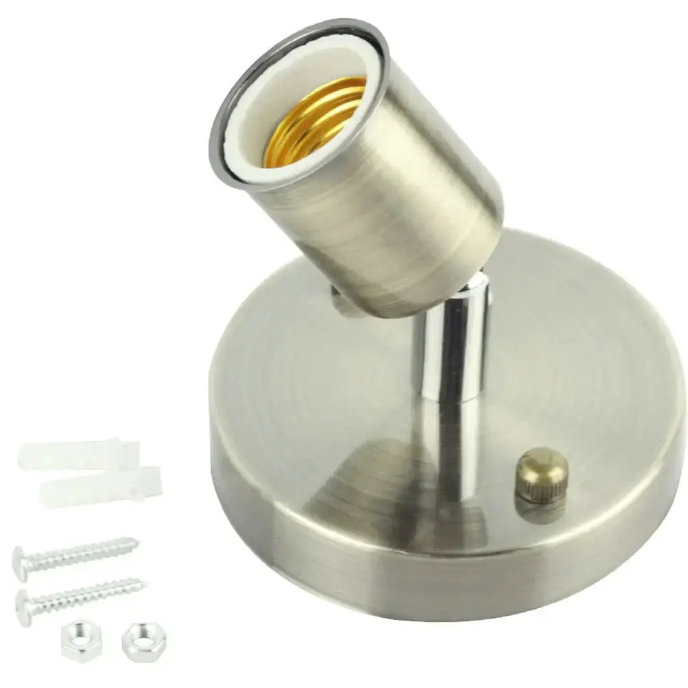 Adjustable metallic e27 ceramic screw wall lamp bedroom spotlight