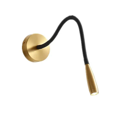 Adjustable nordic bronze wall lamp bronze & black bedroom reading light