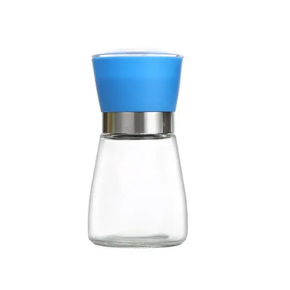 Adjustable spice grinder set with colorful silicone tops for kitchen