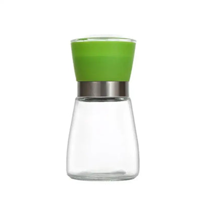 Adjustable spice grinder set with colorful silicone tops for kitchen