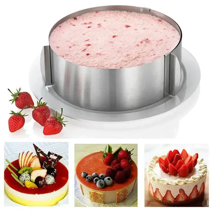 Adjustable stainless steel cake layered slicer for kitchen baking