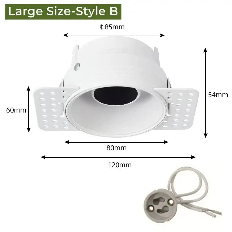 Adjustable white recessed led ceiling downlight for living room