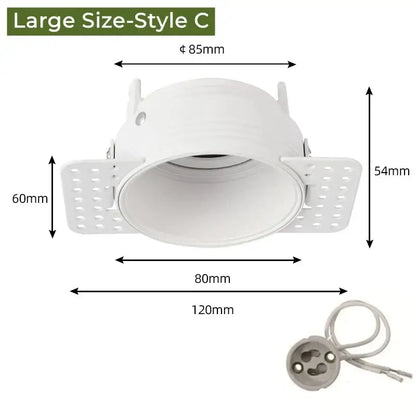 Adjustable white recessed led ceiling downlight for living room