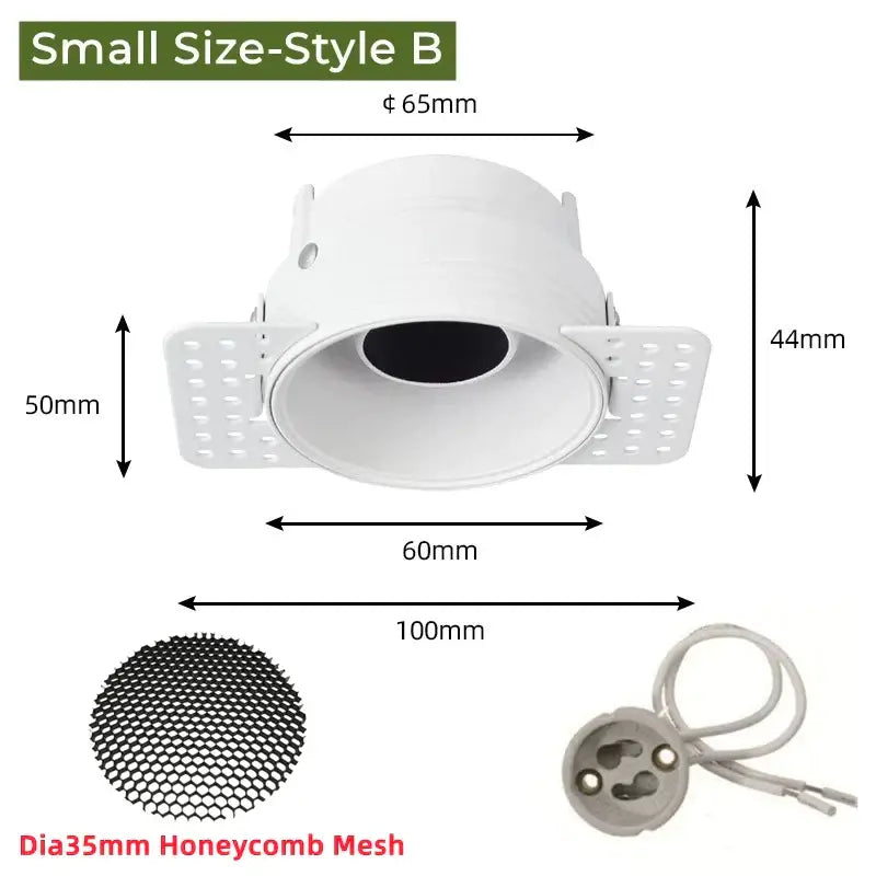 Adjustable white recessed led ceiling downlight for living room