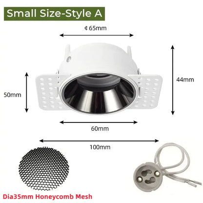 Adjustable white recessed led ceiling downlight for living room