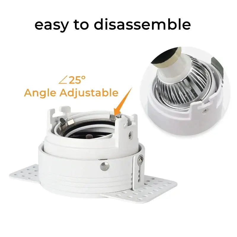 Adjustable white recessed led ceiling downlight for living room