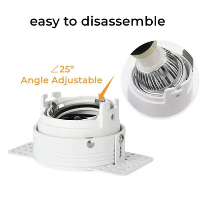 Adjustable white recessed led ceiling downlight for living room