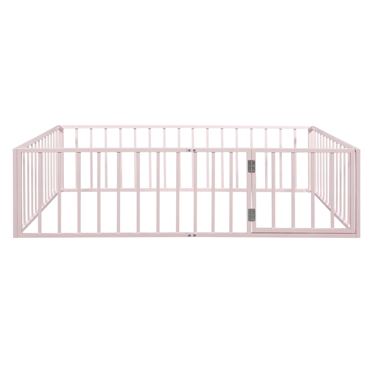 Metal Floor Bed Frame With Fence And Door