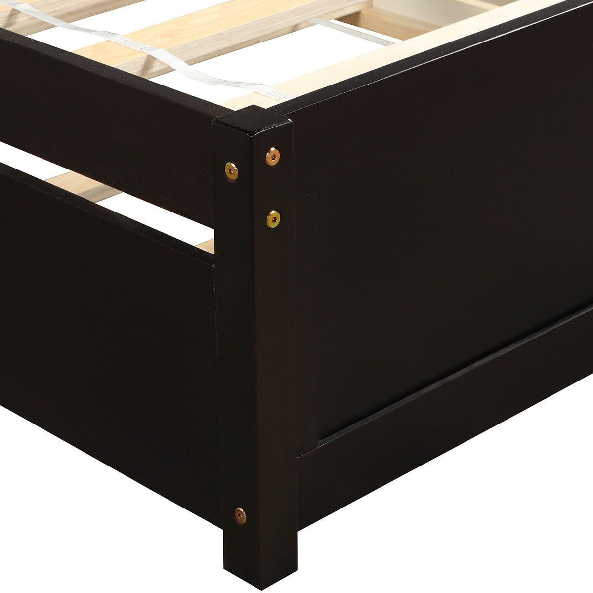Platform Bed Wood Bed Frame With Trundle