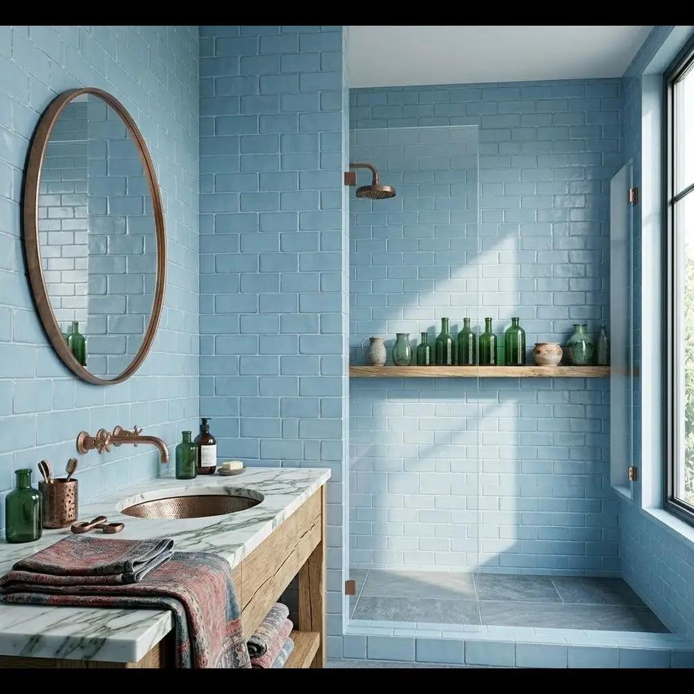Aegean Matte Subway Glass Tiles 2x6