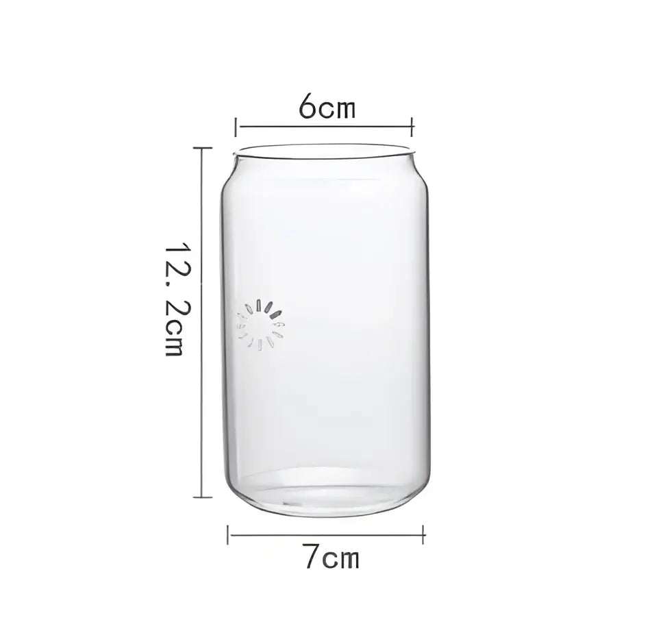 Aesthetic drinking glasses set with lids and straws for kitchen