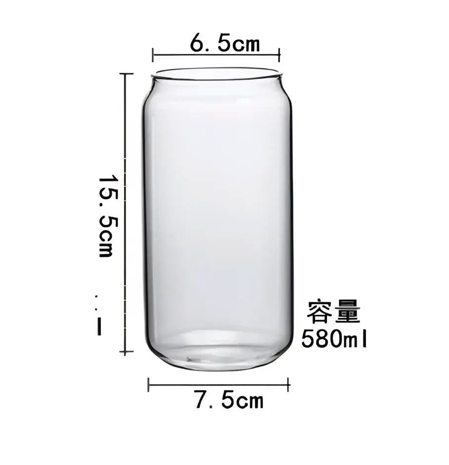 Aesthetic drinking glasses set with lids and straws for kitchen